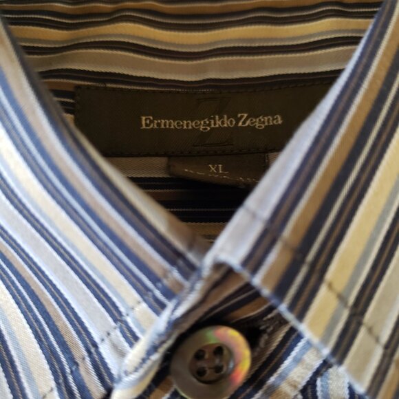 Ermengildo Zegna - Striped Button Down XL - Picture 4 of 5